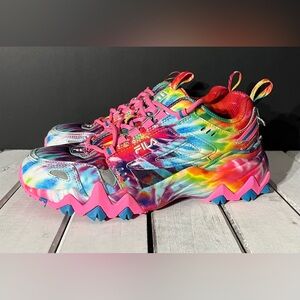 Fila Oakmont TR Tie Dye Multicolor Sneakers, Women’s 6